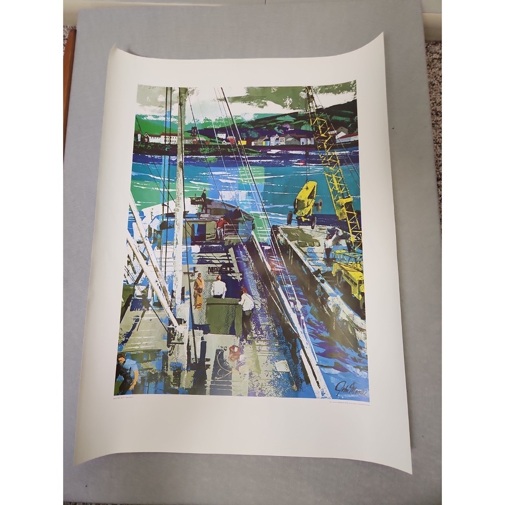 John Moodie for Gulf Oil Corp. "Bantry Bay, Ireland" 24x18 Lithograph Print